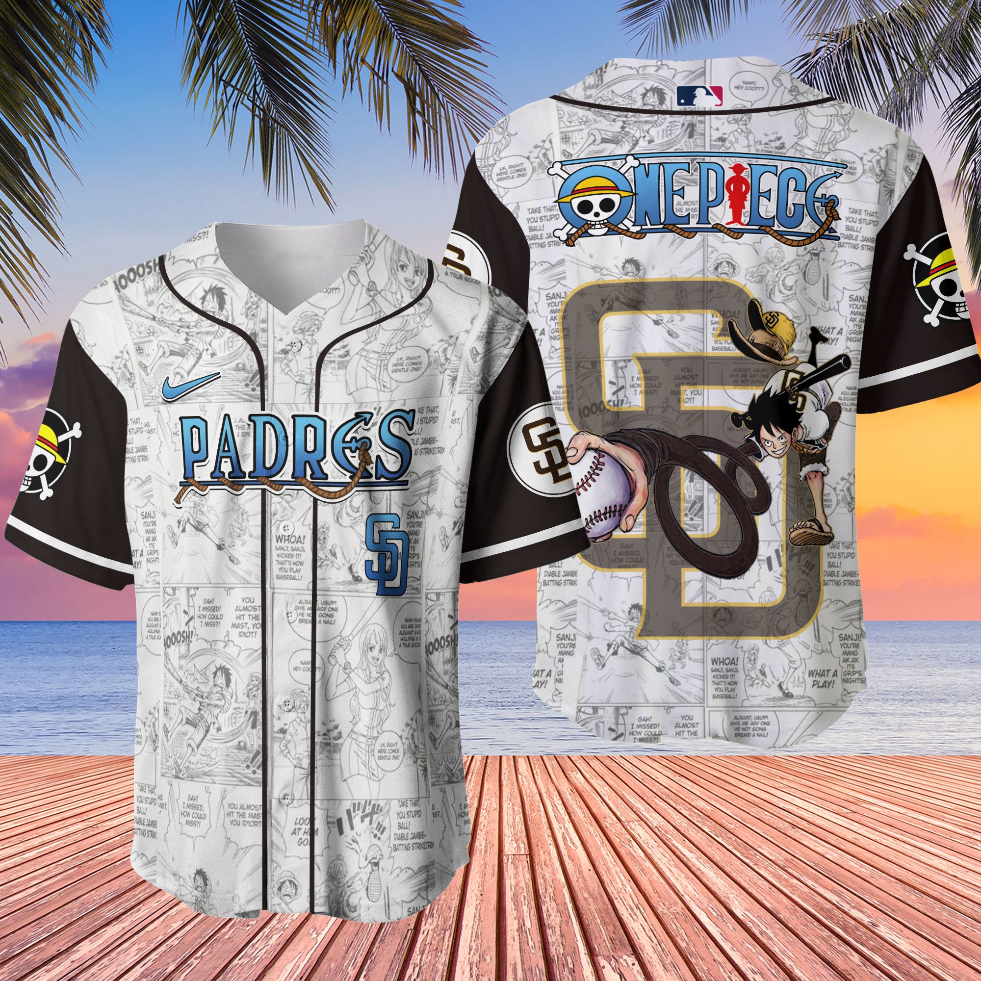 One Piece San Diego Padres Brown Jersey