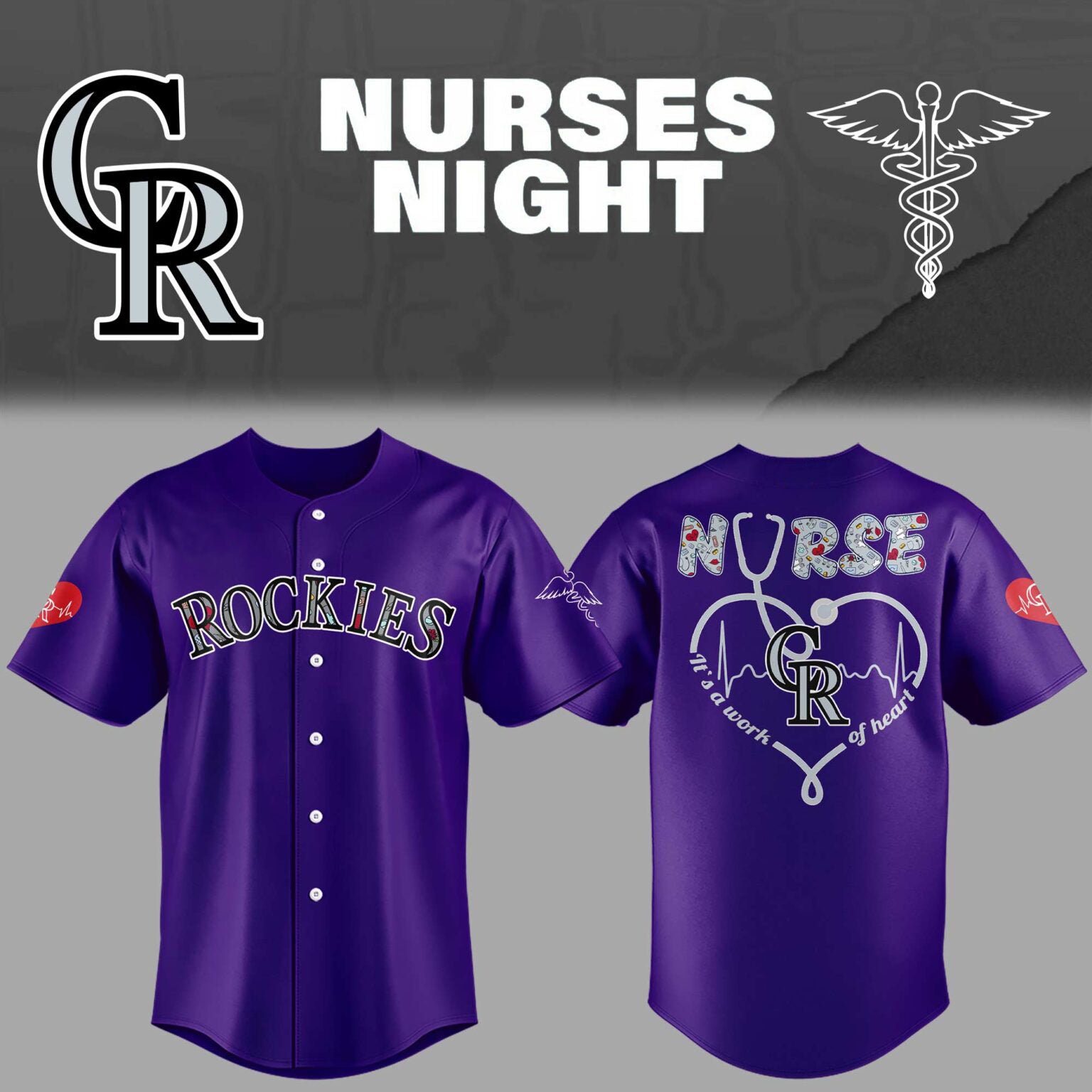 Limited Edition Colorado Rockies Nurses Night Jersey 