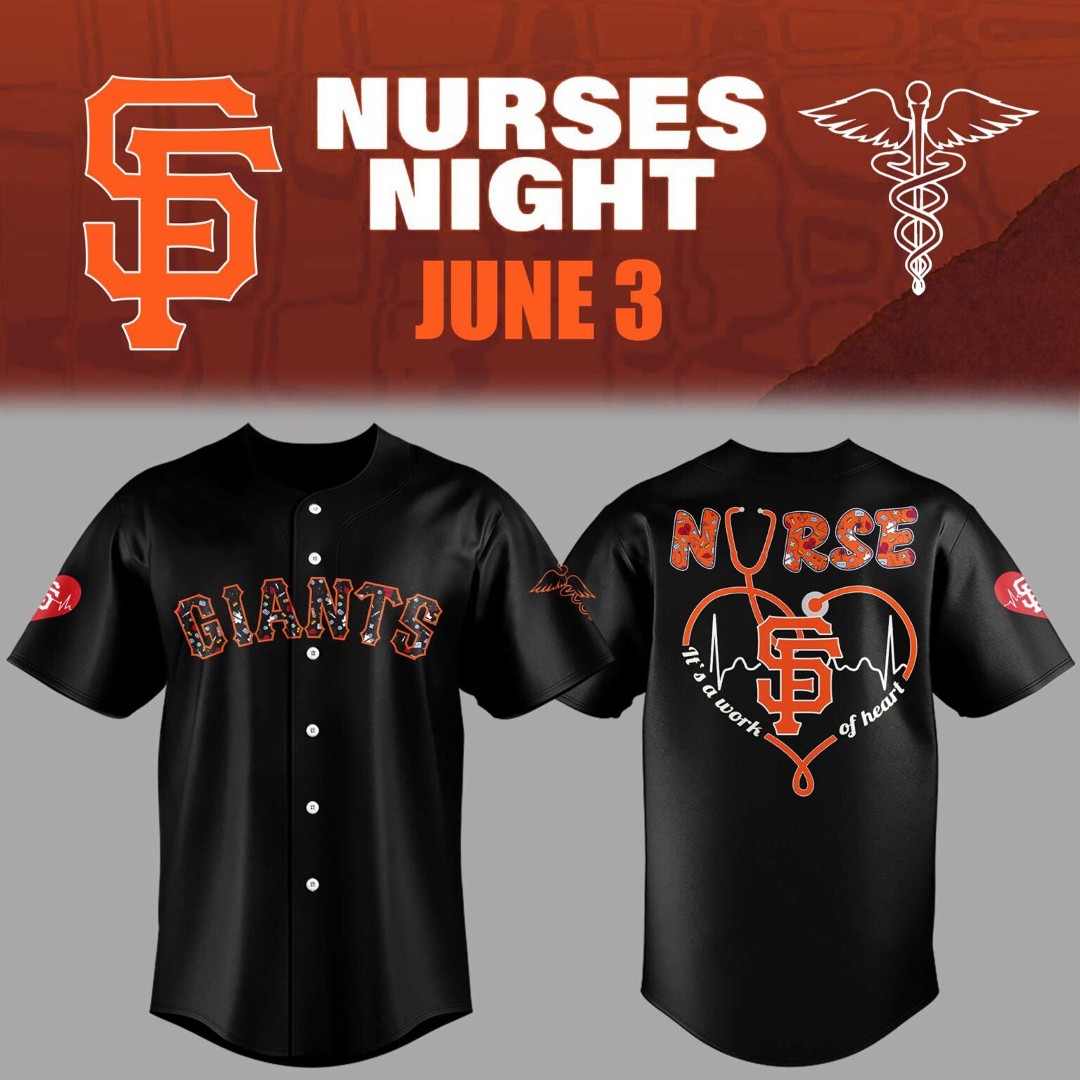 Limited Edition Giants Nurses Night Jersey 