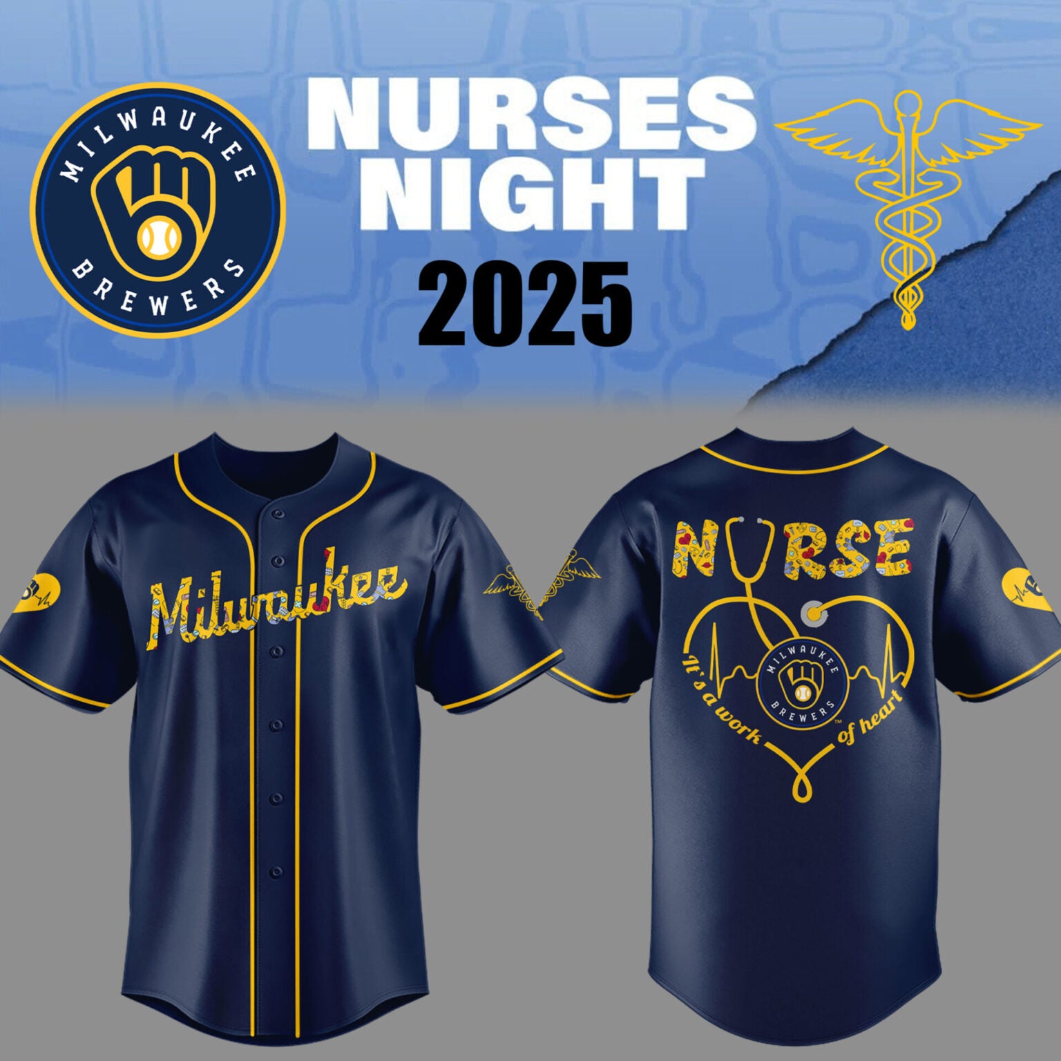 Limited Edition Milwaukee Brewers Nurses Night Jersey 