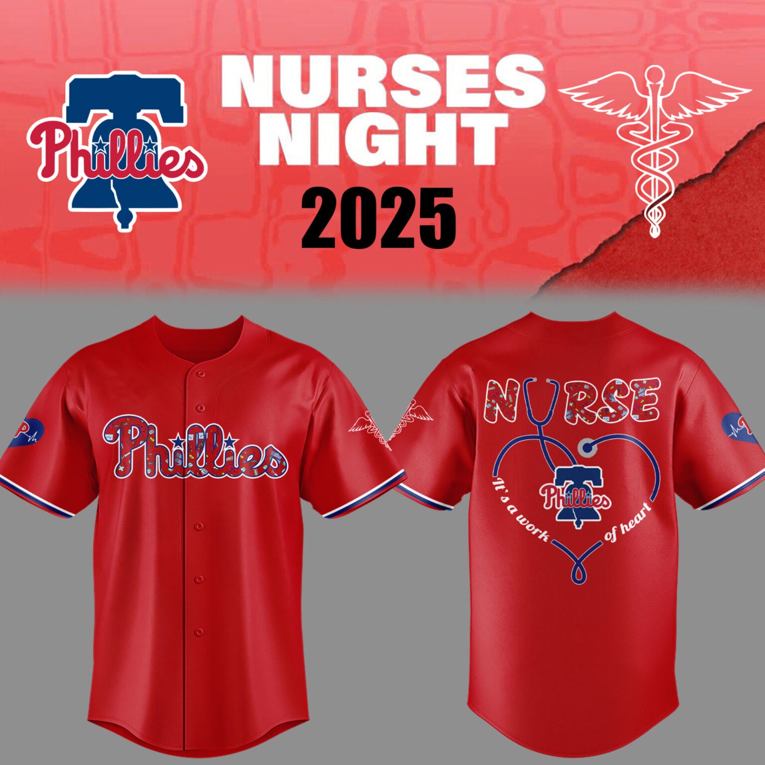 Limited Edition Philadelphia Phillies Nurses Night Jersey 