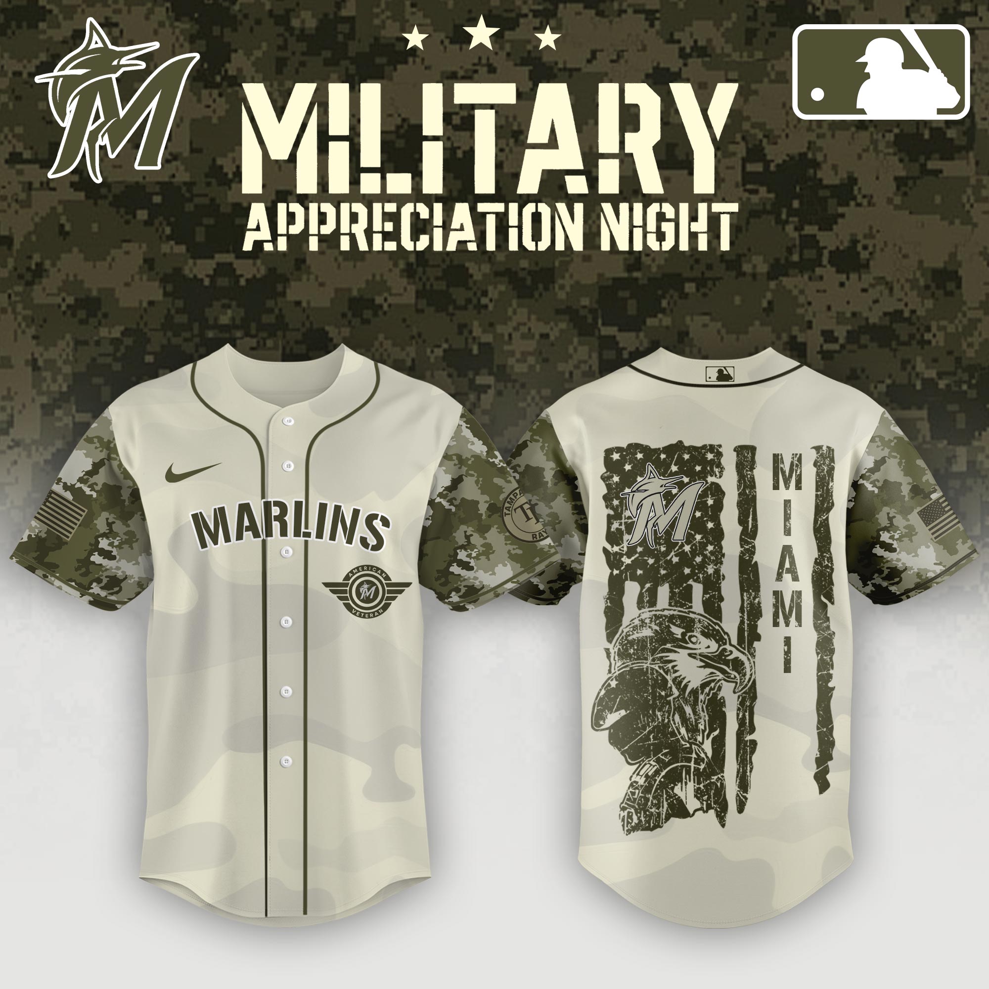Miami Marlins Armed Forces Day Jersey 