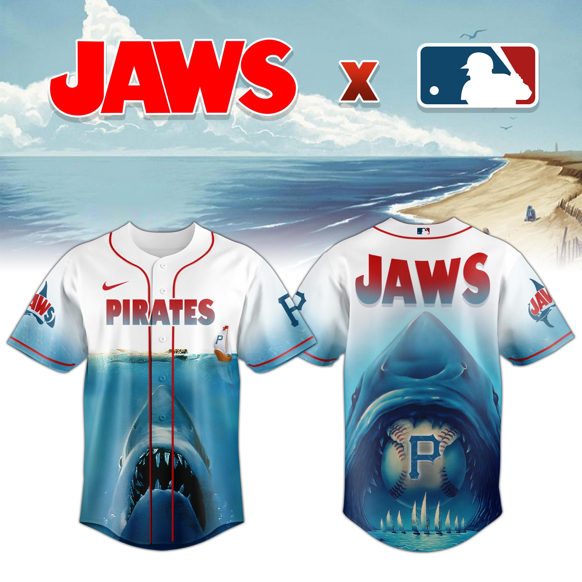 Pittsburgh Pirates Jaws Shark Jersey 