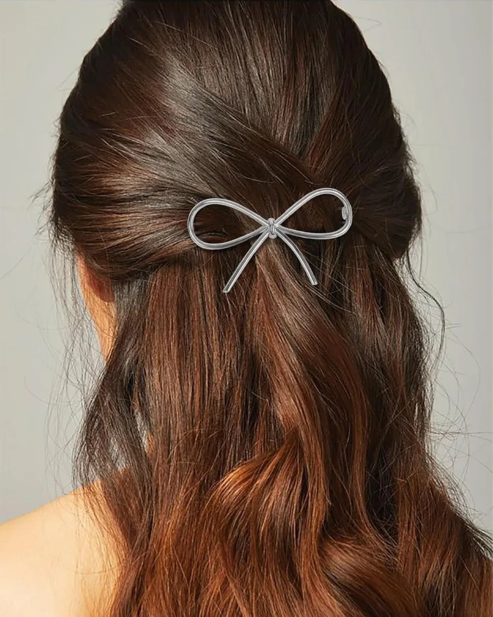4Pcs Metal Bow Hairpins – Minimalist Chic Hair Clips, Simple Stylish Hair Accessories Gift for Women & Girls