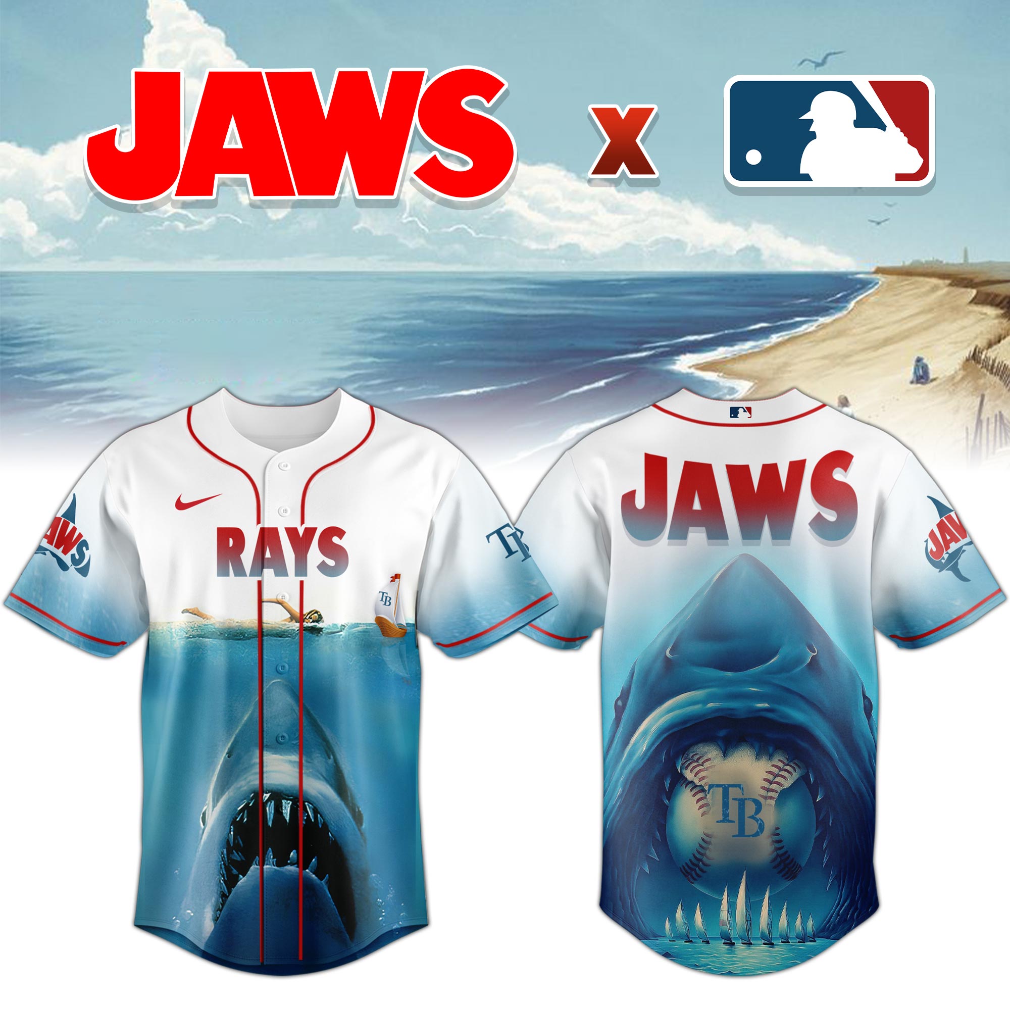 Tampa Bay Rays Jaws Shark Jersey 