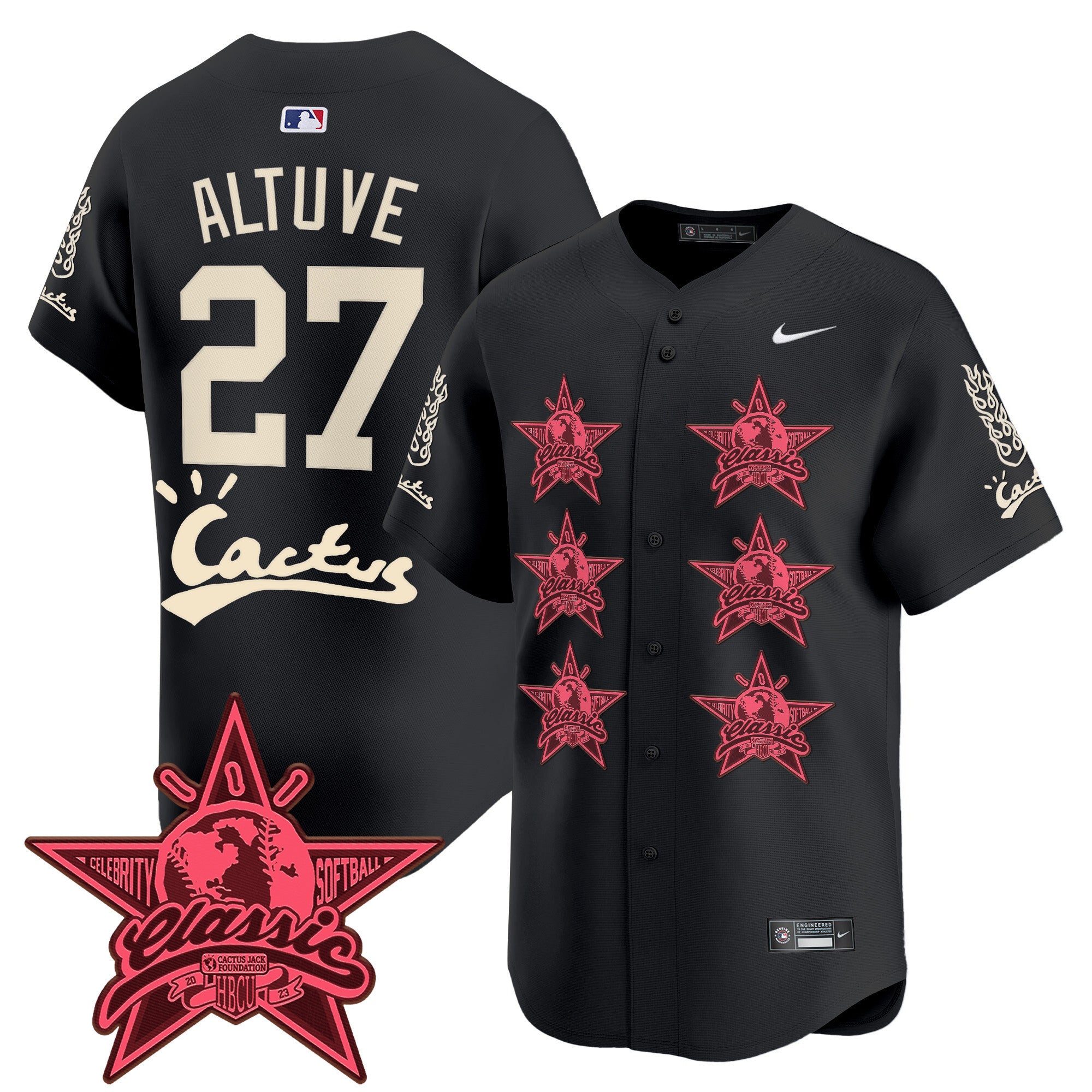 Men's Houston Astros Cactus Jack 2025 Vapor Premier Limited Jersey V2 - All Stitched