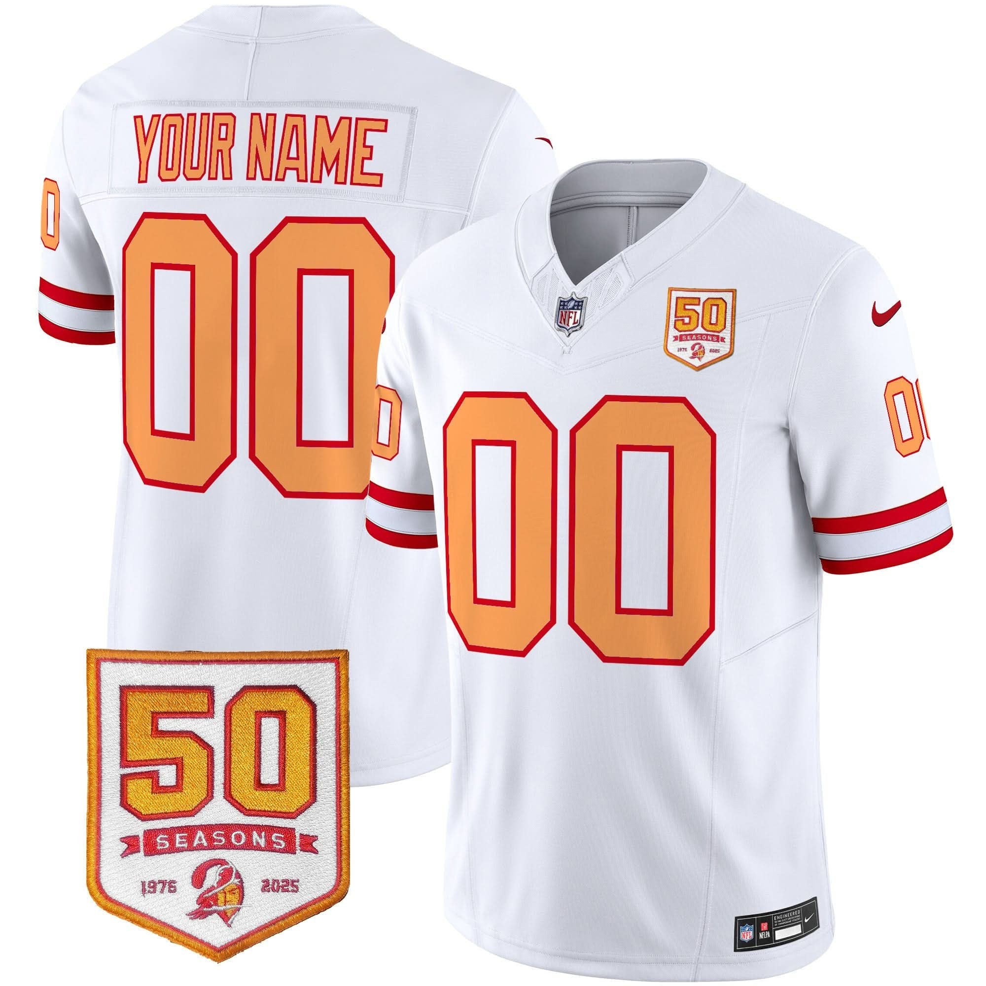 Custom Name/Gender Tampa Bay Buccaneers '76 Vapor Limited Jersey - All Stitched