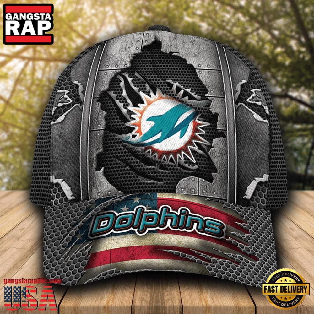 NFL Miami Dolphins Football Team Logo Baseball Cap