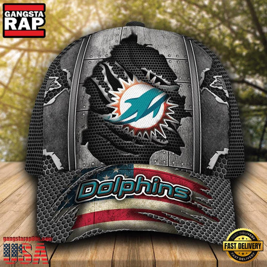 NFL Miami Dolphins Football Team Logo Baseball Cap